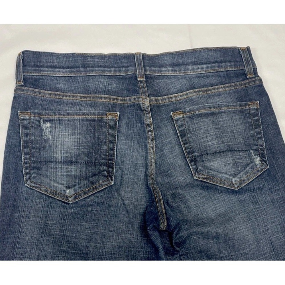 Arden B. Blue Denim Cropped Wide Leg Mid Rise Distressed Made In USA Women's 8 - Picture 4 of 8